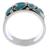 Genuine Sterling Silver Southwestern Turquoise Ring Size 7-3/4 TX28156